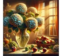 100 Piece Jigsaw Puzzle for Adults,Hydrangea Bouquet Fruit 14 x 14 Inches DIY Educational Game Challenge puzzle for adults teens decoration puzzles Suitable Wall Decoration Gifts Relax