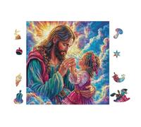 100 Piece Jigsaw Puzzle for Adults Jesus with Child 28x28cm Intermediate Level Puzzle for Skill Improvement Great for Logical Thinking Training Gift