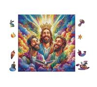 100 Piece Jigsaw Puzzle for Adults Jesus with Disciples 28x28cm Art Therapy Puzzle Great for Mental Health Stress Relief Emotional Regulation Relaxation Gift