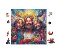 100 Piece Jigsaw Puzzle for Adults Jesus with Disciples Art 28x28cm Graduation Gift for Students Great for Brain Training Relaxation After Long Time Study Gift