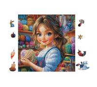 100 Piece Jigsaw Puzzle for Adults Knitting 28x28cm Housewarming Gift Idea Elegant Wall Decor for New Home Easy Assembly for Teens Adults Beginners