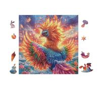100 Piece Jigsaw Puzzle for Adults Phoenix Rainbow Wings 28x28cm Artistic Pattern Puzzle Ideal for Art Lovers Home Wall Decoration Collectible Artwork Display Gift