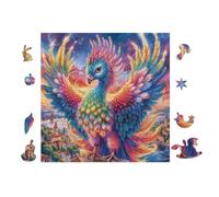 100 Piece Jigsaw Puzzle for Adults Phoenix Rainbow Wings 28x28cm for Mum Relaxing Hobby Fun Leisure Time Home Wall Decor Artwork Gift