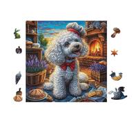 100 Piece Jigsaw Puzzle for Adults Poodle Puppy 28x28cm Graduation Gift for Students Great for Brain Training Relaxation After Long Time Study Gift