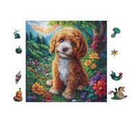 100 Piece Jigsaw Puzzle for Adults Poodle Puppy 28x28cm High Difficulty Puzzle for Advanced Players Great for Skill Training Challenge Yourself Gift
