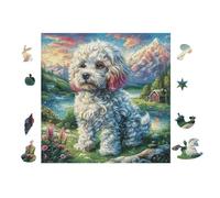 100 Piece Jigsaw Puzzle for Adults Poodle Puppy 28x28cm Intermediate Level Puzzle for Skill Improvement Great for Logical Thinking Training Gift