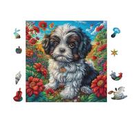 100 Piece Jigsaw Puzzle for Adults Spaniel Puppy 28x28cm Easy Assembly for Beginners Great for 14+s Teens Improve Hands-On Ability Concentration