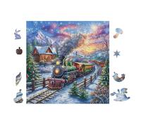 100 Piece Jigsaw Puzzle for Adults Steam Train 28x28cm Beginner Level Puzzle for New Players Easy Assembly Smooth Experience All Ages Friendly Gift