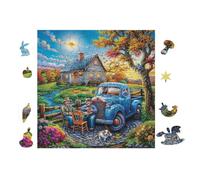 100 Piece Jigsaw Puzzle for Adults Van by The Lake 28x28cm Intermediate Level Puzzle for Skill Improvement Great for Logical Thinking Training Gift