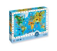 100-piece jigsaw puzzle: s nd find: animal map