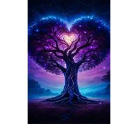 100 Piece Jigsaw Puzzles for Adults, Blue Tree of Life 15.6x11 inch, Challenging Brain Teaser Puzzle, Premium Cardboard Hobby Gift for Adults & Seniors