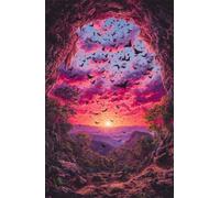 100 Piece Jigsaw Puzzles for Adults, Cave Sunset 15.6x11 inch, Challenging Brain Teaser Puzzle, Premium Cardboard Hobby Gift for Adults & Seniors