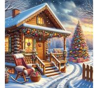 100 Piece Jigsaw Puzzles for Adults Christmas Cottage, Impossible Puzzle for adults, Challenging Adult jigsaw puzzles 100 pieces, puzzle Classic Educational Games, Fun Activity for Family