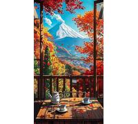 100 Piece Jigsaw Puzzles for Adults,Japanese Mountains Scenery,Challenging Art Puzzle with Poster, Stress Relief Game for Wall Decor, Birthday Gift for Men and Women (15.75 x 11.02 Inch)