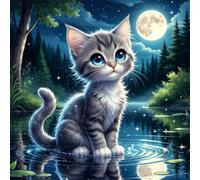 100 Piece Jigsaw Puzzles for Adults Moon Cat, Impossible Puzzle for adults, Challenging Adult jigsaw puzzles 100 pieces, puzzle Classic Educational Games, Fun Activity for Family