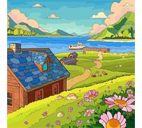 100 Piece Jigsaw Puzzles for Adults River Cottage Flower, Fun Challenges, Educational Games, Difficult Jigsaw Puzzles for Adults, Puzzle 100 Pieces