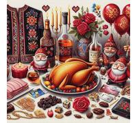 100 Piece Jigsaw Puzzles for Adults Thanksgiving Turkey, Impossible Puzzle for adults, Challenging Adult jigsaw puzzles 100 pieces, puzzle Classic Educational Games, Fun Activity for Family