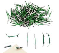 100-Piece Metal-Ended Treasury Tags for Secure Document Organization, 4.5cm Fasteners for Office and Home Use