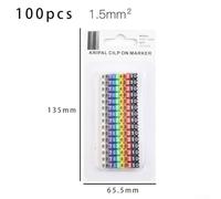 100 Piece Numbered Cable Tags for Wire Management in HVAC Electrical and Industrial Control Applications (1.5mm)