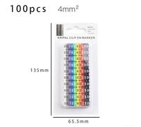 100 Piece Numbered Cable Tags for Wire Management in HVAC Electrical and Industrial Control Applications (4mm)