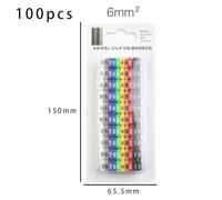 100 Piece Numbered Cable Tags for Wire Management in HVAC Electrical and Industrial Control Applications (6mm)