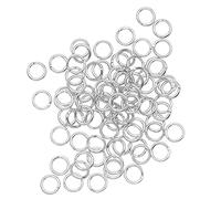 100 Piece Open Jump Rings Links for DIY Jewelry Making Findings,4mm,Silver Professional and Attractive