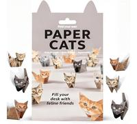 100-Piece Origami Paper Cats Kit for Adults and Teens- DIY 3D Kitten Models with Pre-Printed Designs, Easy Folding Craft Activity, Lightweight Paper Sheets with Instructions - Fun Desk Décor Gift Idea