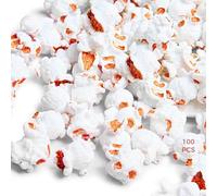 100-Piece Popcorn Resin Charms, Bulk Faux Food Charms For Jewelry Crafting, Realistic Design For Necklaces, Bracelets & Earrings