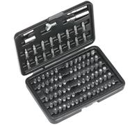 100 Piece Power Tool Security Bit Set - Chrome Steel Driver Bits - Storage Case