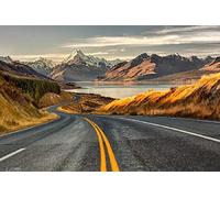 100-piece puzzle, educational stress-relieving game for adults and children - New Zealand's South Island Alpine Road 45.5x35.5CM
