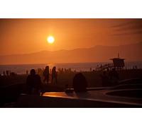 100 Piece Puzzle for Kids, Natural Beauty, California, Ocean, Sunset, USA, Los Angeles, Venice Beach 45.5x35.5CM