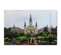 100 Piece Puzzle USA America Jackson Square New Orleans Art Game Travel Souvenir 45.5x35.5CM