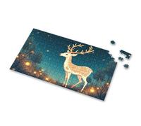 100 Piece Puzzles For Kids A Deer Adorned With Intricate Patterns Stands In A Mystical Forest. Picture Puzzle 750 Piece Puzzles For Adults Jigsaw Puzzles 1000 P(1000PCS)
