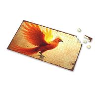 100 Piece Puzzles For Kids A Fiery Phoenix With Outstretched Wings Picture Puzzle 500 Piece Puzzles For Adults Toddler Toys(500PCS)