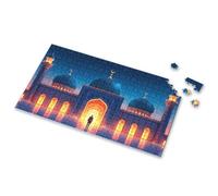 100 Piece Puzzles For Kids A Person Stands In Front Of An Illuminated Mosque At Night. Picture Puzzle 750 Piece Puzzles For Adults Jigsaw Puzzles 1000 P(500PCS)
