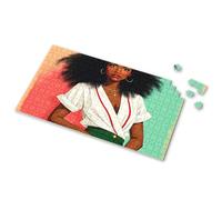 100 Piece Puzzles For Kids A Woman With An Afro Wearing A Stylish Outfit Picture Puzzle Jigsaw Puzzles 500 Pieces Puzzles For Adults 500 P(500PCS)