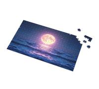 100 Piece Puzzles For Kids Full Moon Over The Ocean At Night Picture Puzzle 1000 Piece Puzzles Kids Toys For Girls(1000PCS)