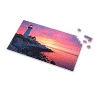 100 Piece Puzzles For Kids Lighthouse By The Sea At Sunset Picture Puzzle Puzzles For Adults 750 Piece Puzzles For Adults(300PCS)