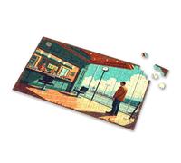 100 Piece Puzzles For Kids Man Waiting Outside Barber Shop. Picture Puzzle 750 Piece Puzzles For Adults Jigsaw Puzzles 1000 P(500PCS)