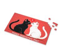 100 Piece Puzzles For Kids Two Cats Kissing With A Heart Above Them Picture Puzzle Gift For 4 Year Old Boy 100 Piece Puzzles For Kids(500PCS)