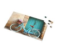 100 Piece Puzzles For Kids Vintage Bicycle With Flowers In Front Of Blue Door Picture Puzzle 1000 Piece Puzzles Kids Toys For Girls(300PCS)
