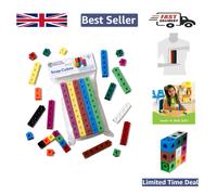 100 Piece Snap Cubes - Hands-On Maths Aid for Classrooms & Homeschooling