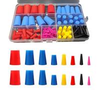 100-Piece Tapered Silicone Stoppers Set - Heat-Resistant to 300°C, Reusable Sealing for Anodizing, Electroplating & Painting, Fits