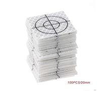 100-Piece Total Station Reflector Set: 20x20mm / 30x30mm / 40x40mm / 50x50mm / 60x60mm Acrylic Reflective Targets with Crosshair Backplate for Surveying, Tunnel, Bridge & Building Monitoring