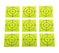 100-Piece Yellow Acrylic Total Station Reflector Set, 20mm to 60mm Square Targets with Center Crosshairs, for Tunnel, Bridge, Building & Slope Monitoring