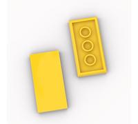 100 Piece Yellow Building Tiles Bulk Assortment Pack, 2x4 Tiles Accessories for Building, Compatible with Lego Parts and Pieces