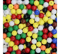 100 Pieces 14mm Acrylic Beads with 2.0mm Large Hole, Multicolor Mix Acrylic Round Loose Spacer Beads for Bracelets Necklaces Earring Jewelry Making Supplies - Assorted Color Random Quantity