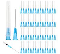 100 pieces 23G 0.6 x 25 mm stainless steel dispensing tube for refill liquids, stainless steel dosing accessories for refill liquids, refill tubes for industry, hobby and home work