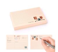 100 Pieces 4" x 6" Blank Recipe Cards, Double Sided Recipe Sheets, Home Cooking Cards for Recording Tips Kitchen Diaries Bridal Shower Banquet Preparation (100Pcs)