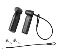 100 Pieces 58Khz AM Hard Security Tags, Reusable EAS Clothing Tags for Retail Stores, Includes 100 Pins and 10 Lanyards for Loss Prevention Black